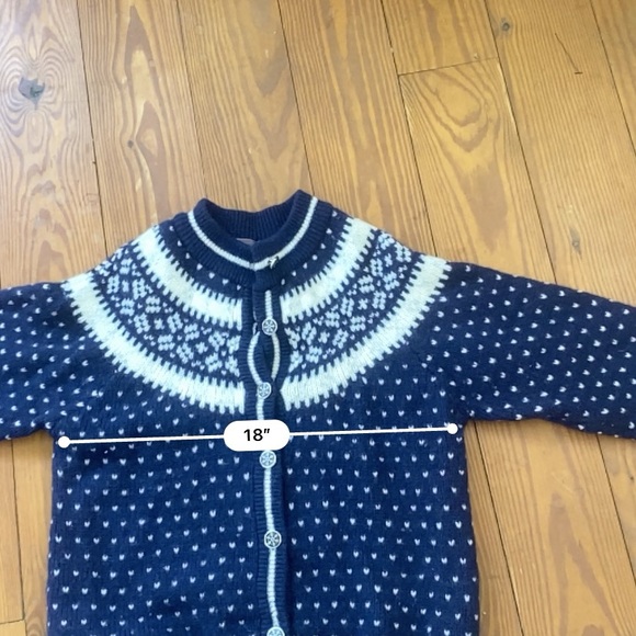 Woolrich Dark Blue Cream Patterned Cardigan - Picture 6 of 7